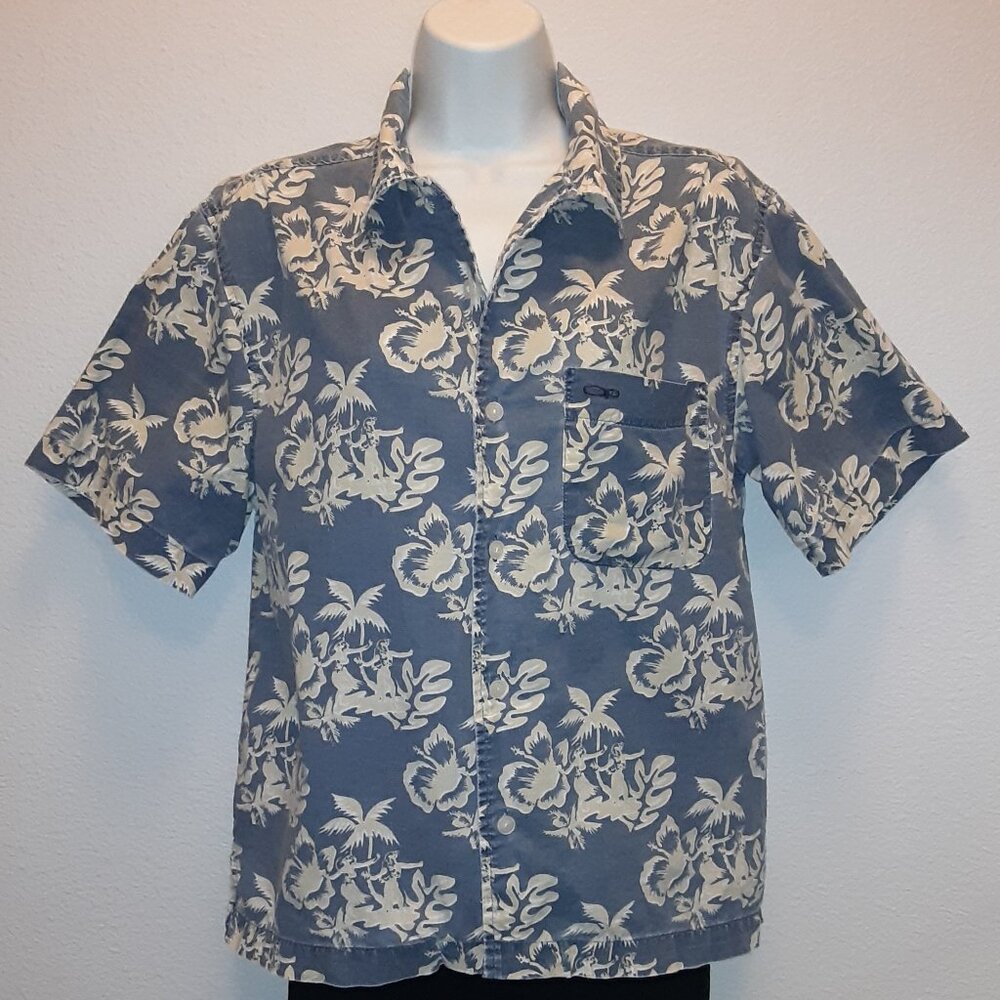 Vintage c1997 OP Ocean Pacific Hawaiian Shirt * Sz Large * EUC * No Flaws *